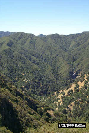 View of Tassajara (way down in the valley)