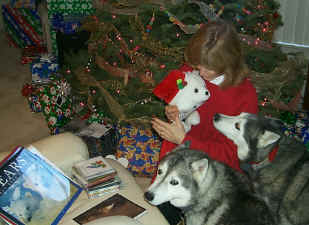 Care shares her gifts with the dogs