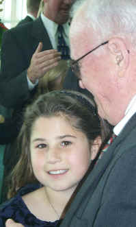 Mallory dances with her grandfather Wilbur Sussman