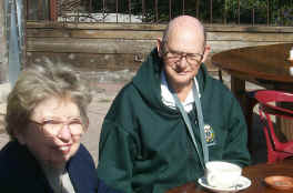 Mom and Dad resting over lunch in Big Sur