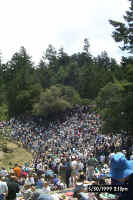 there was quite a crowd up on Mt. Tam