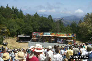 A view of the stage - the bay and Sausalito in the background
