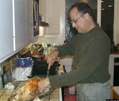 John Carves the Turkey
