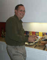 Our host, John, prepares the turkey
