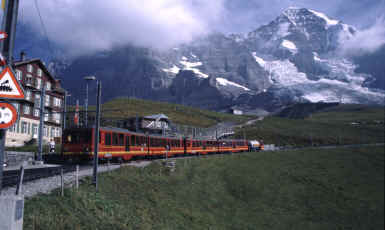 JungfrauTrain on way to top
