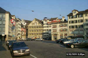The streets of Zurich