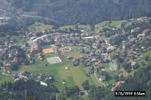 The town of Wengen from Mannlichen