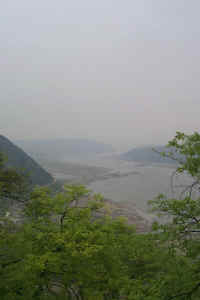 View from Ghost City down stream of Yangtze