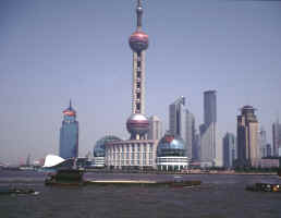 View from the Bund looking across the river