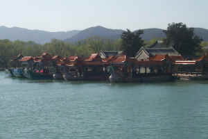 Boats on Lake Kunming