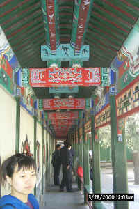 Jane, our guide, in the LongCorridor