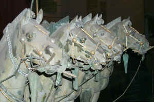 Detailed Horses with precious metal bridles