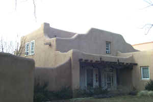 A Santa Fe adobe house