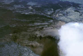 Lava Beds over the Volcano Lip (Right)