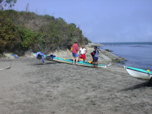 Kayaks on the Beach