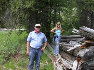 Jon and Lori at the cabin