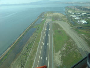 Over OAK runway 29 en route to San Mateo Bridge