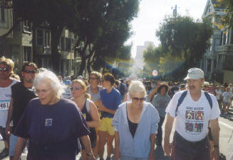 Looking back down the hill