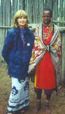 Care and a local at a Masai circumcision ceremony