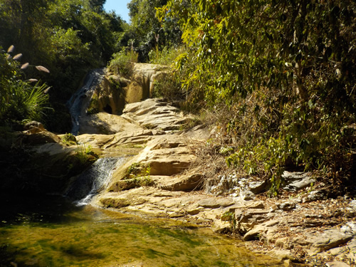 Khmu village waterfall