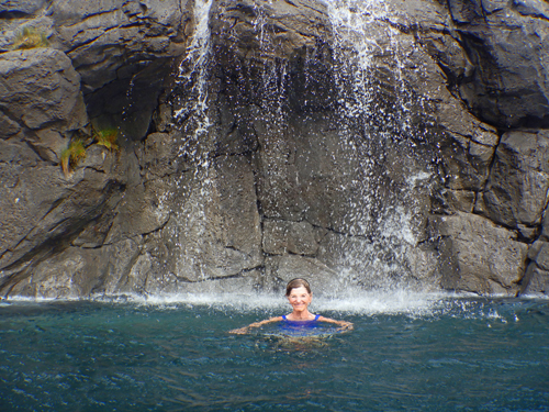 Hot springs waterfall