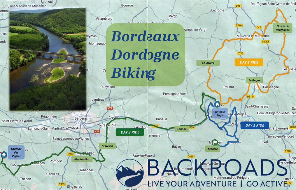 Backroads Bike Routes Days 1-3