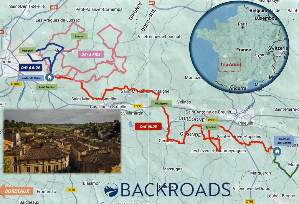 Backroads Bike Routes Days 4-6