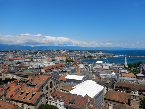 View from old town Geneva