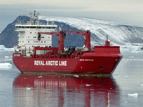 Royal Arctic Line supply ship